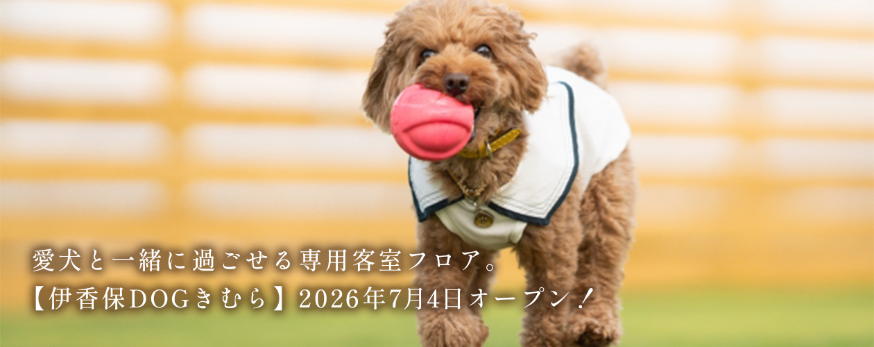 愛犬と一緒に過ごせる専用客室フロア。　【伊香保DOGきむら】2026年7月4日オープン！